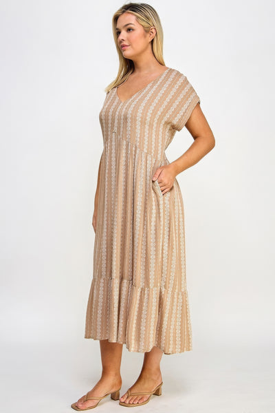 Boho Maxi Dress W/ Slip - Pikemla