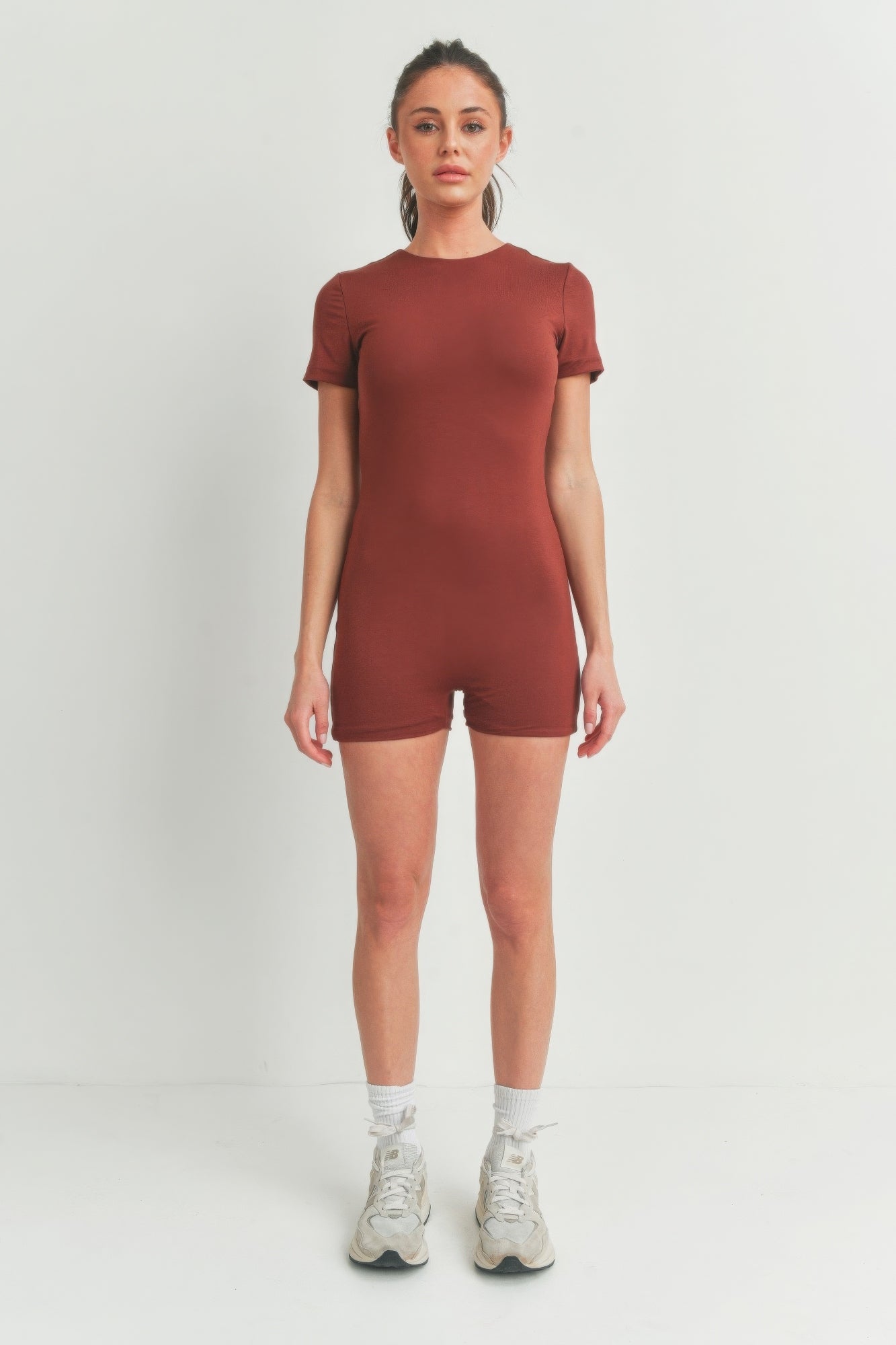 Solid Color Bodycon  Jumpsuit - Pikemla