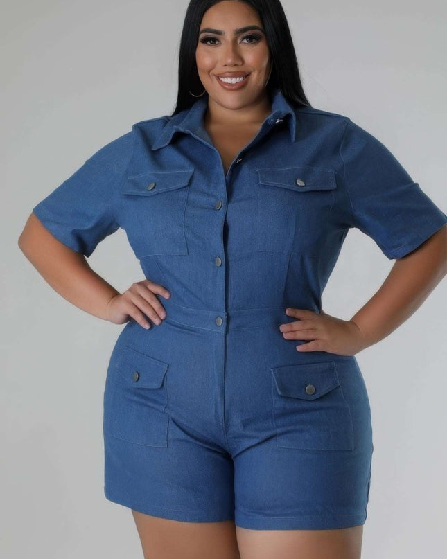 Semi-stretch Romper - Pikemla