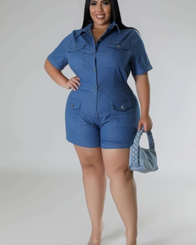 Semi-stretch Romper - Pikemla