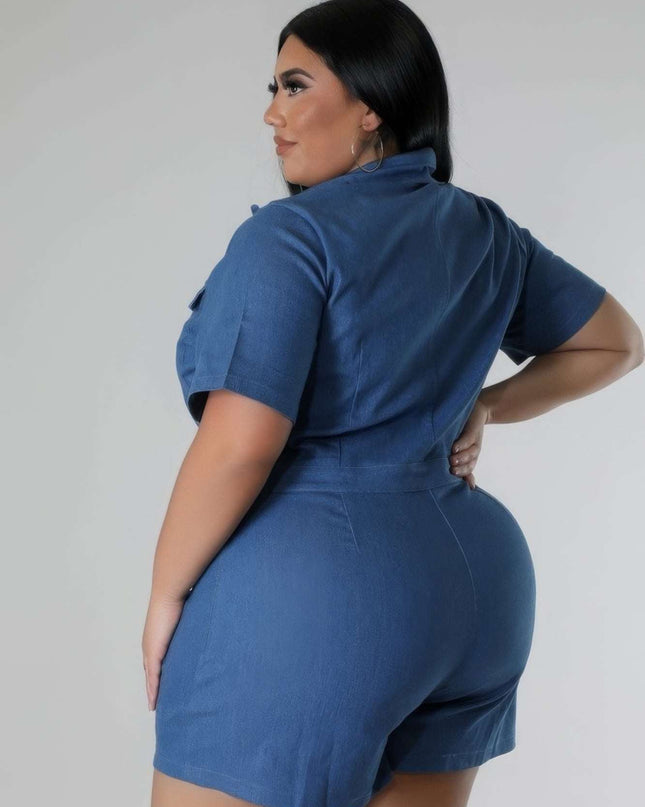 Semi-stretch Romper - Pikemla