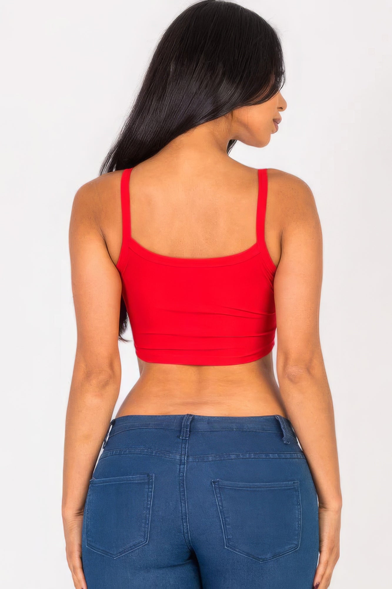 Ribbed Knit Cami Crop Top - Pikemla