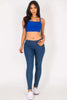 Ribbed Knit Cami Crop Top - Pikemla
