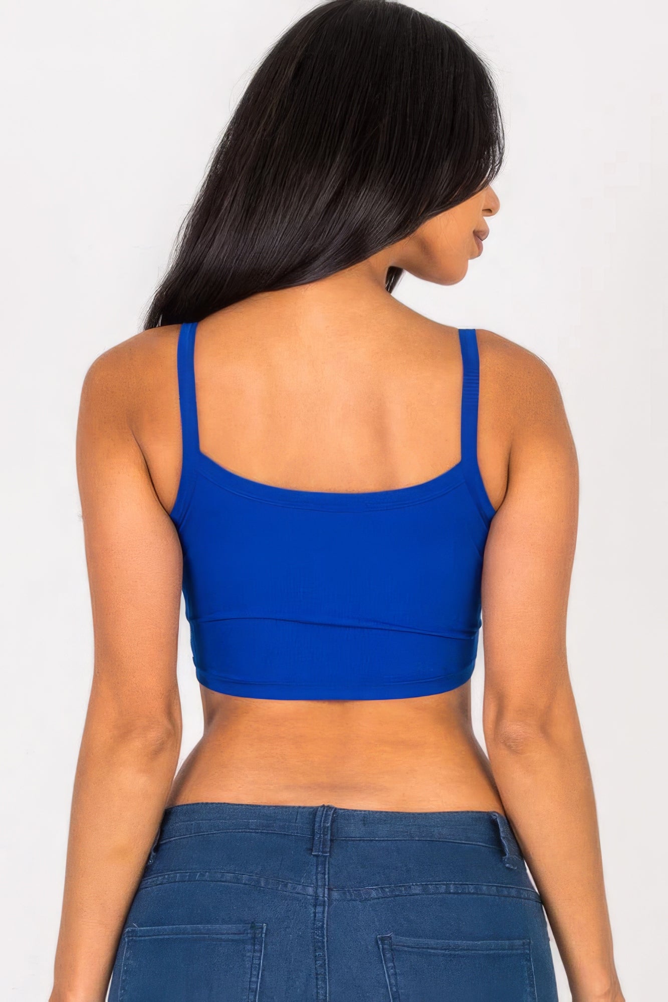 Ribbed Knit Cami Crop Top - Pikemla