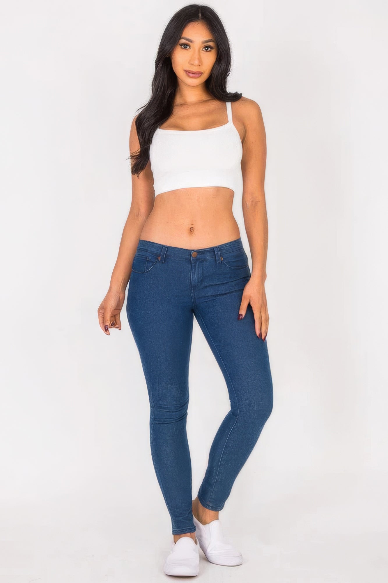 Ribbed Knit Cami Crop Top - Pikemla