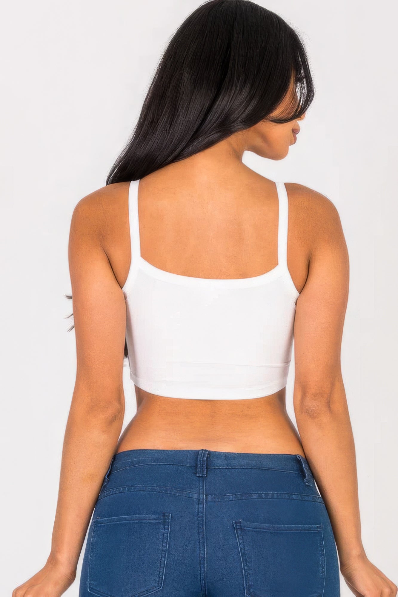 Ribbed Knit Cami Crop Top - Pikemla