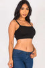 Ribbed Knit Cami Crop Top - Pikemla