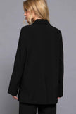 Long slv front button closure blazer - Pikemla
