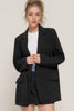 Long slv front button closure blazer - Pikemla