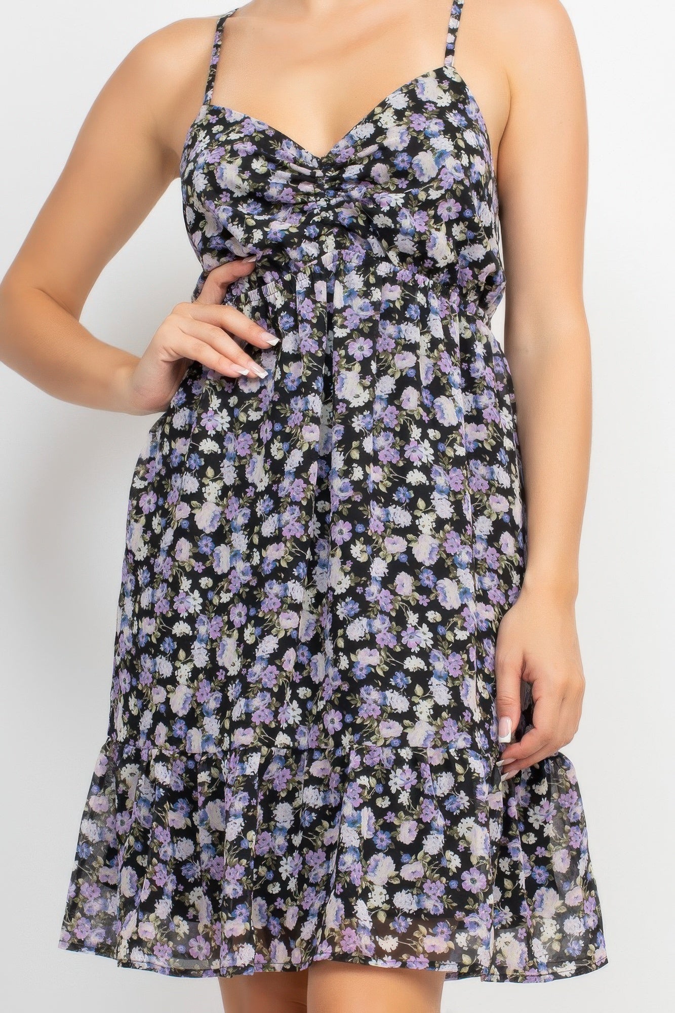 Double Strap Back Mini Dress - Pikemla