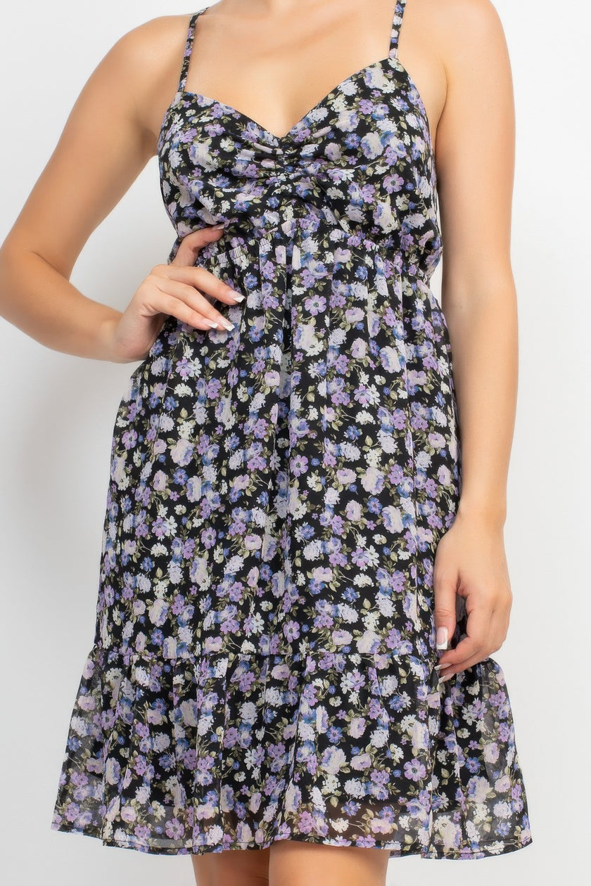 Double Strap Back Mini Dress - Pikemla