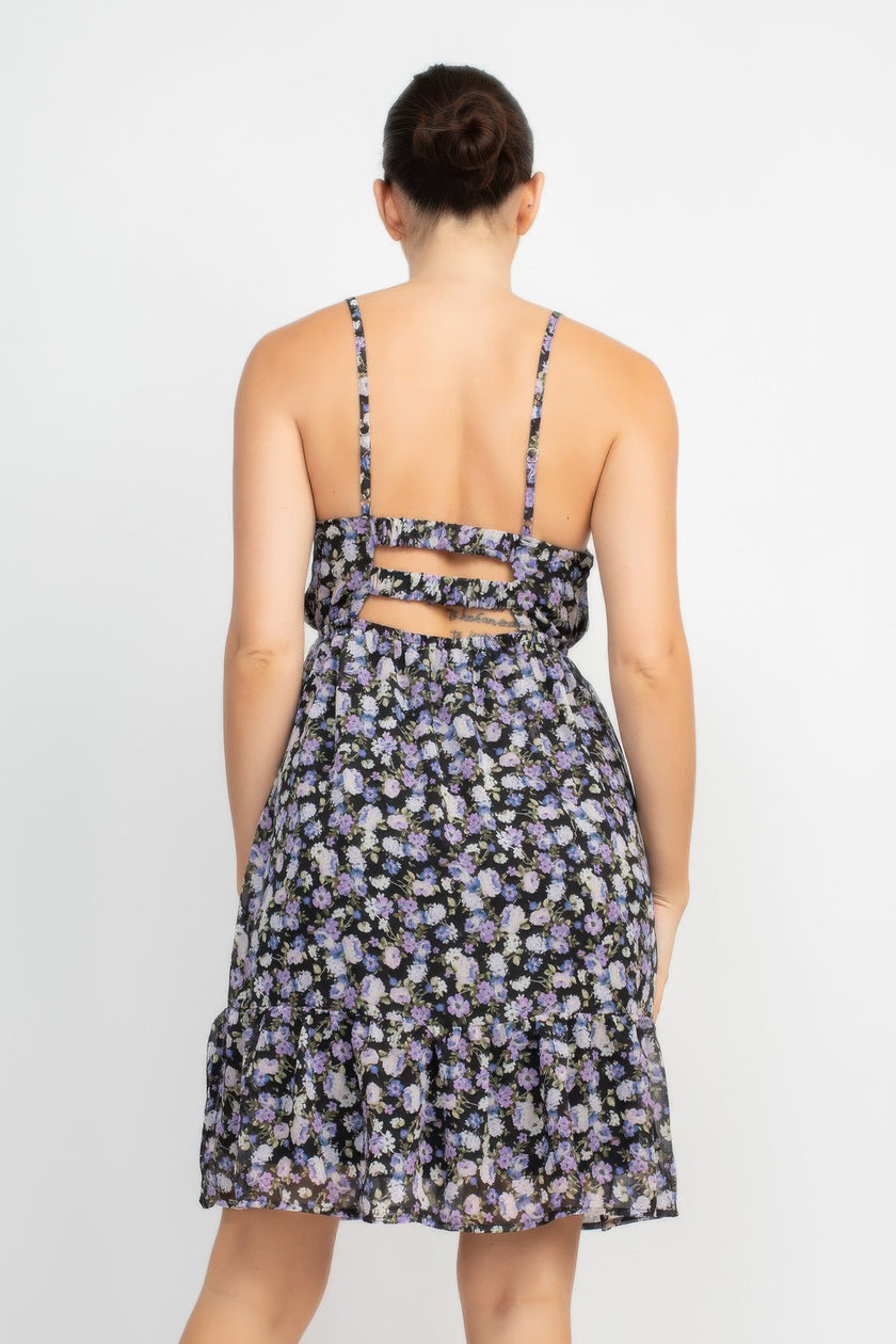 Double Strap Back Mini Dress - Pikemla