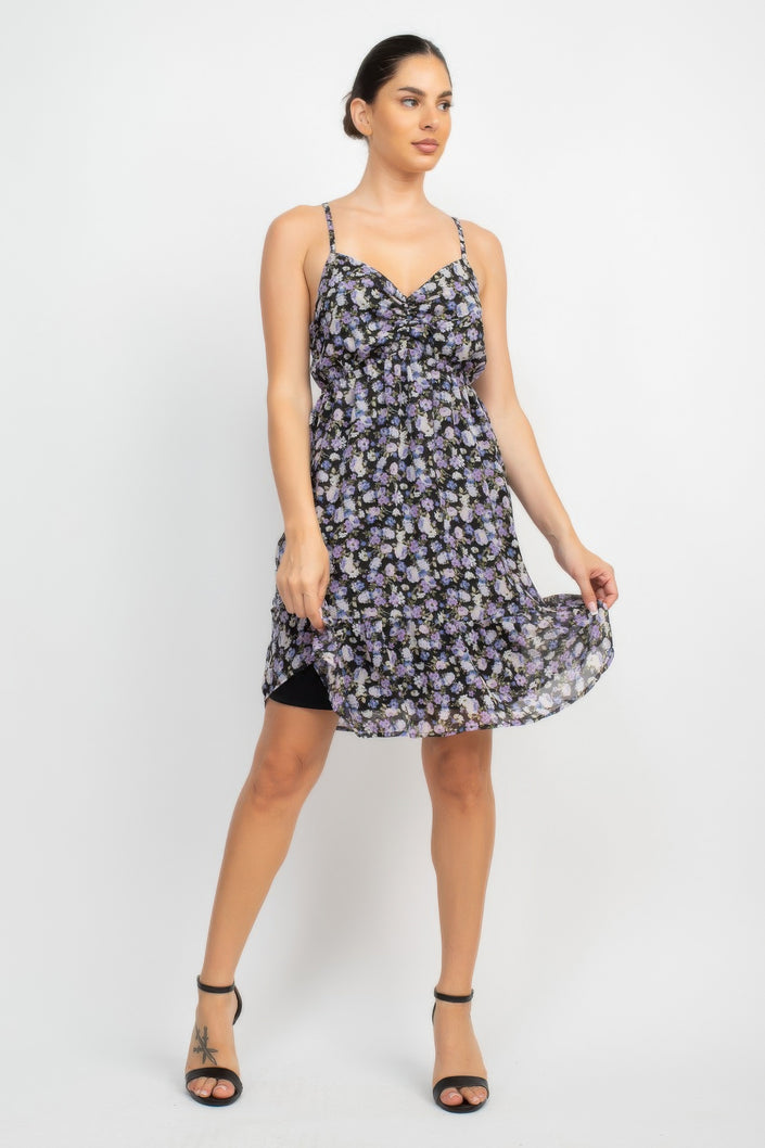 Double Strap Back Mini Dress - Pikemla