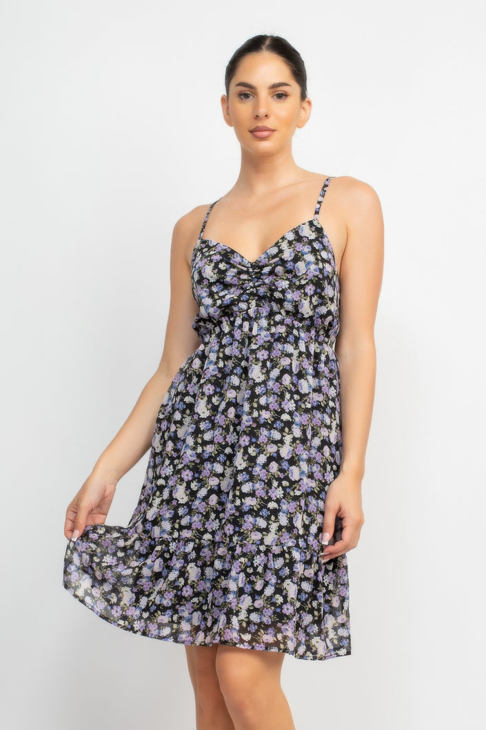 Double Strap Back Mini Dress - Pikemla