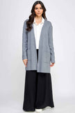 Basic Soft Long Line Open Front Sweater Cardigan - Pikemla