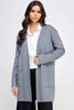 Basic Soft Long Line Open Front Sweater Cardigan - Pikemla