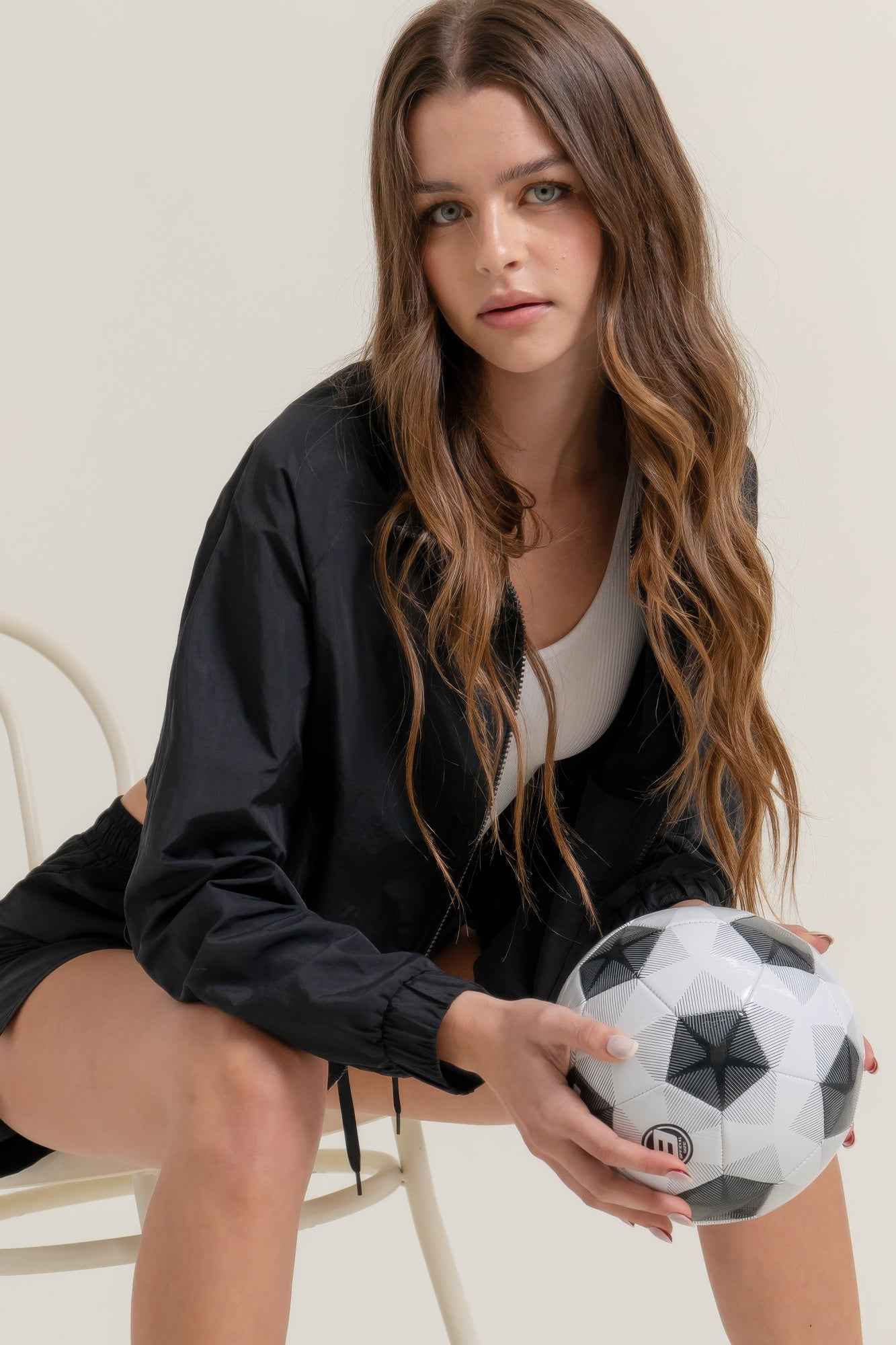 Long Slv Crop Activewear Anorak Jacket - Pikemla