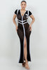 Netting 2 Way Front Zipper Maxi Dress - Pikemla