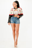 Colorblock Crop Jacket - Pikemla