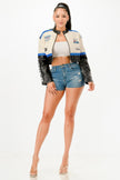 Colorblock Crop Jacket - Pikemla