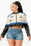 Colorblock Crop Jacket - Pikemla