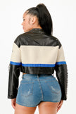 Colorblock Crop Jacket - Pikemla