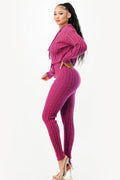 Cable Hoodie Sweater 2pcs Set - Pikemla