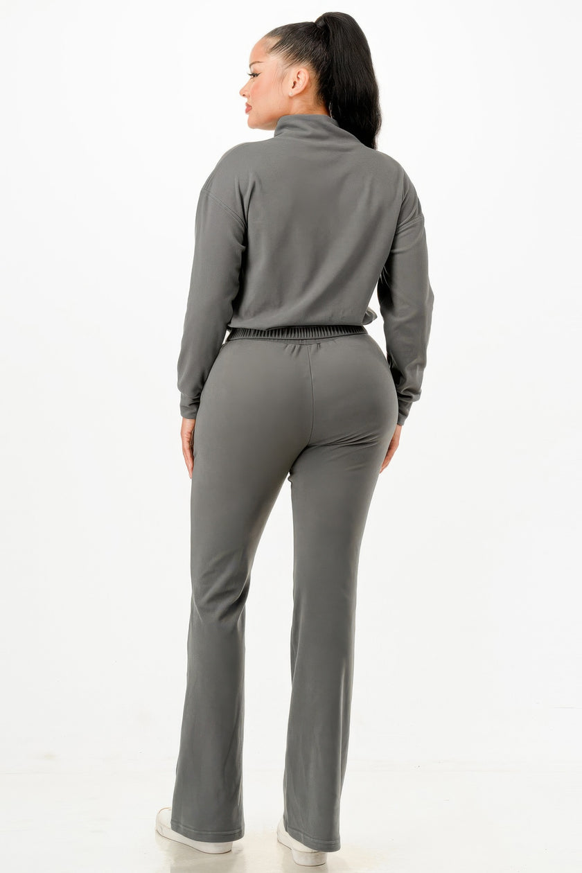 Soft Zipup Track Suit Set - Pikemla