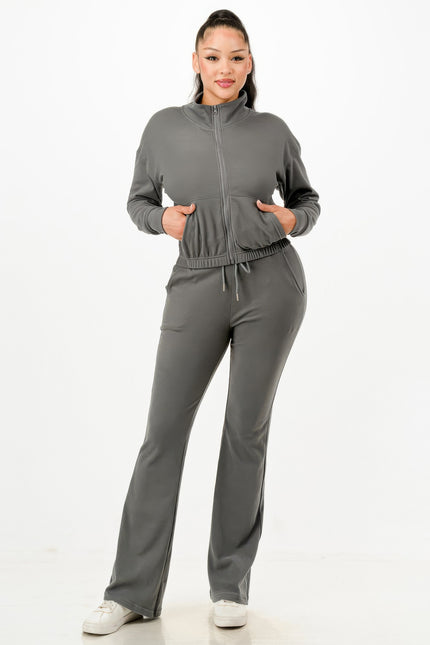 Soft Zipup Track Suit Set - Pikemla