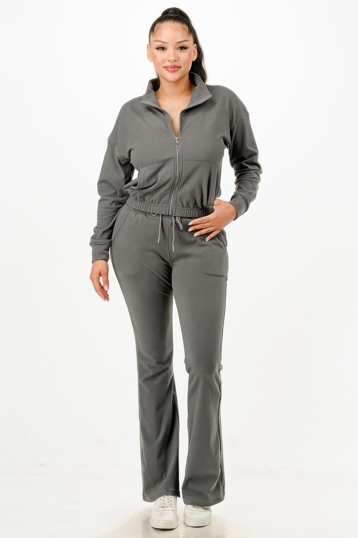Soft Zipup Track Suit Set - Pikemla