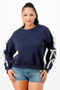 Casual Sweatshirts With Bow - Pikemla