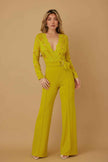 Lace Crochet Long Sleeve Jumpsuit