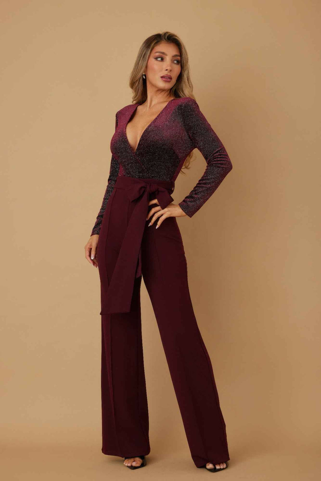 Velvet Top Fashion Jumpsuit