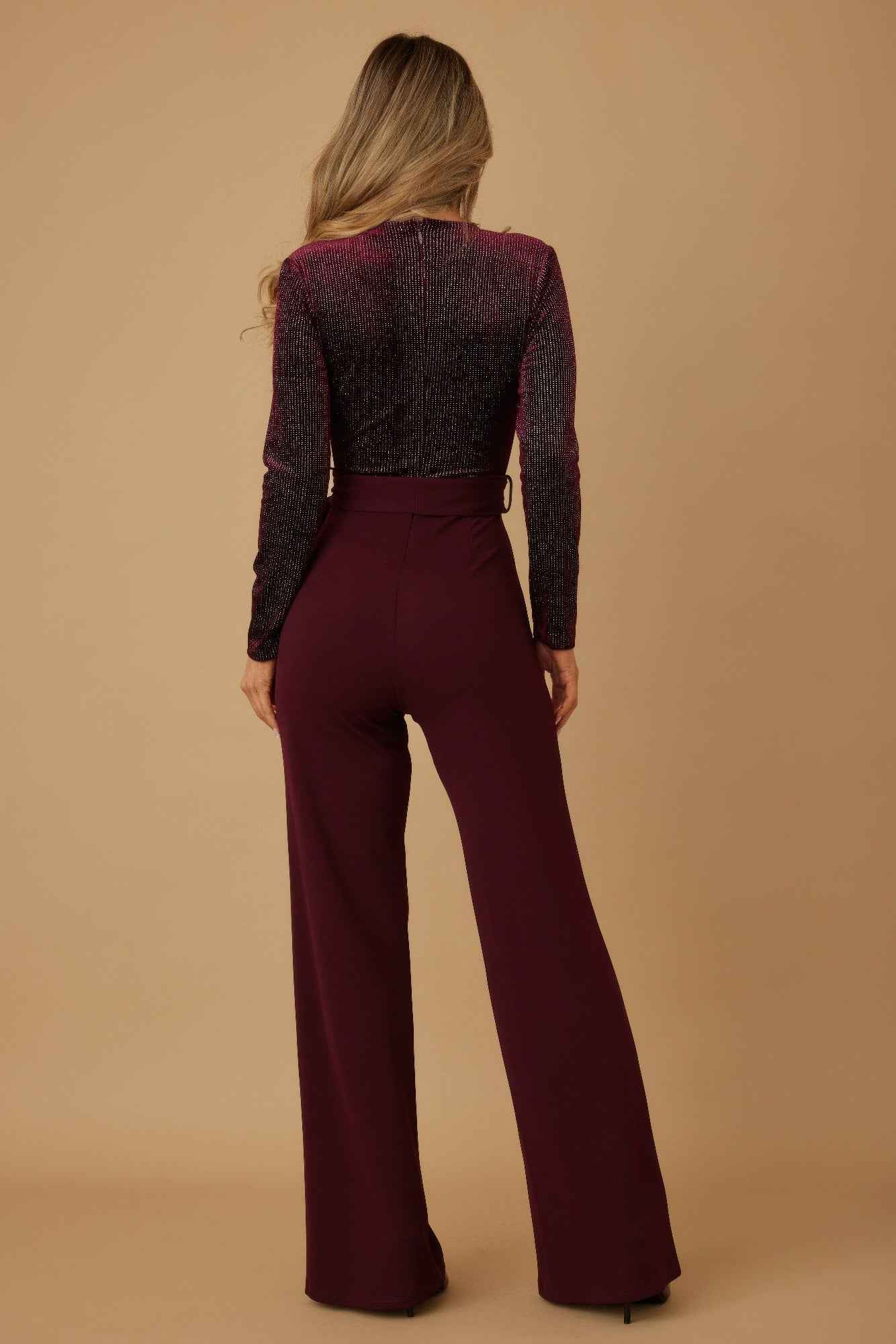 Velvet Top Fashion Jumpsuit