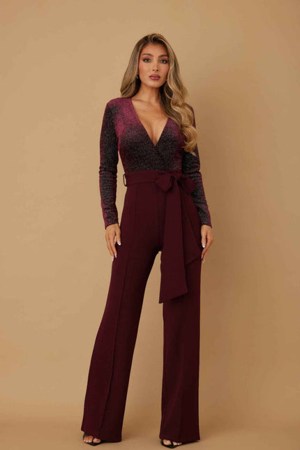 Velvet Top Fashion Jumpsuit