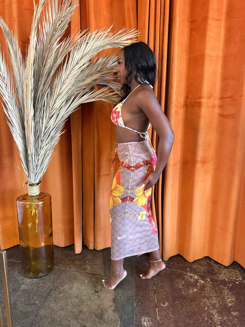 Mesh Midi Cover-up Skirt