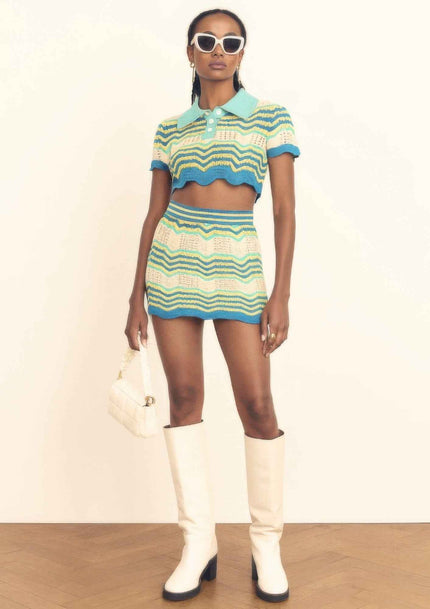 Zig Zag Crochet Two Piece Set