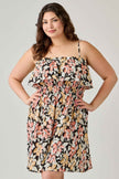 Plus Size Rayon Challis Floral Ruffled Tier Dress