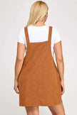 Plus Size Corduroy Overall Dress