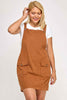 Plus Size Corduroy Overall Dress