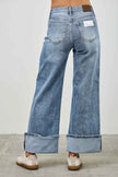 Mid Rise Cuffed Jeans With Stretch