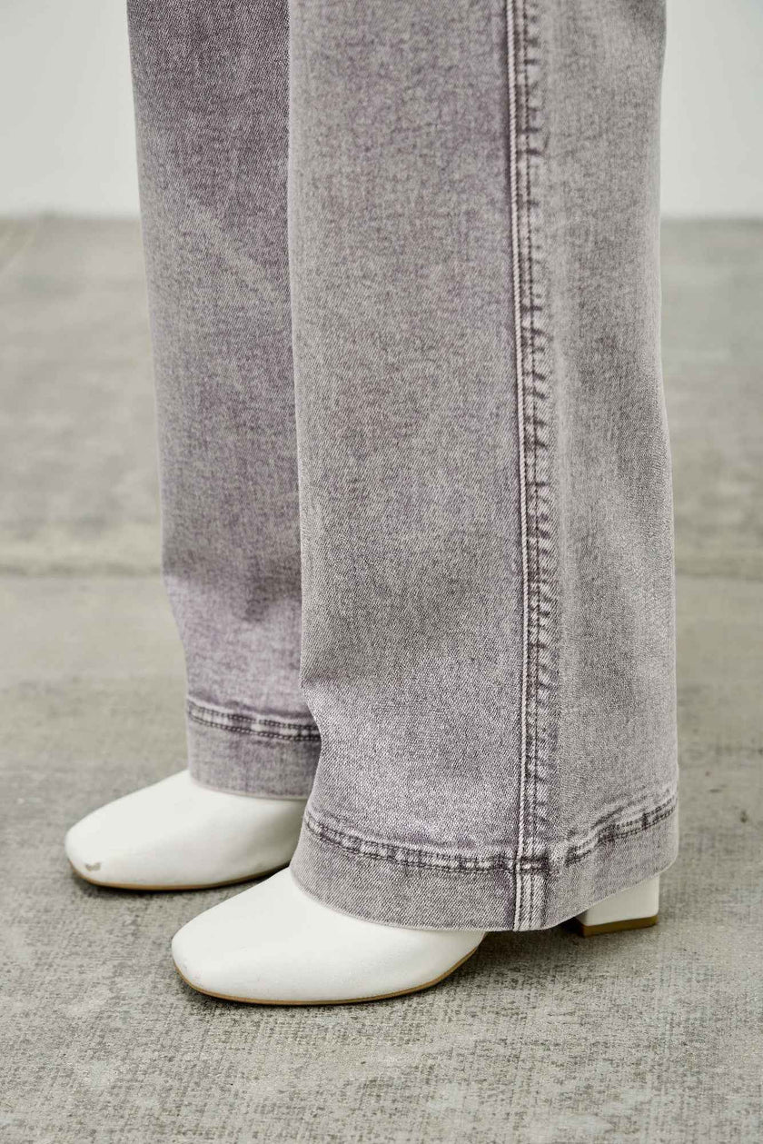 High Rise Slim Wide Straight