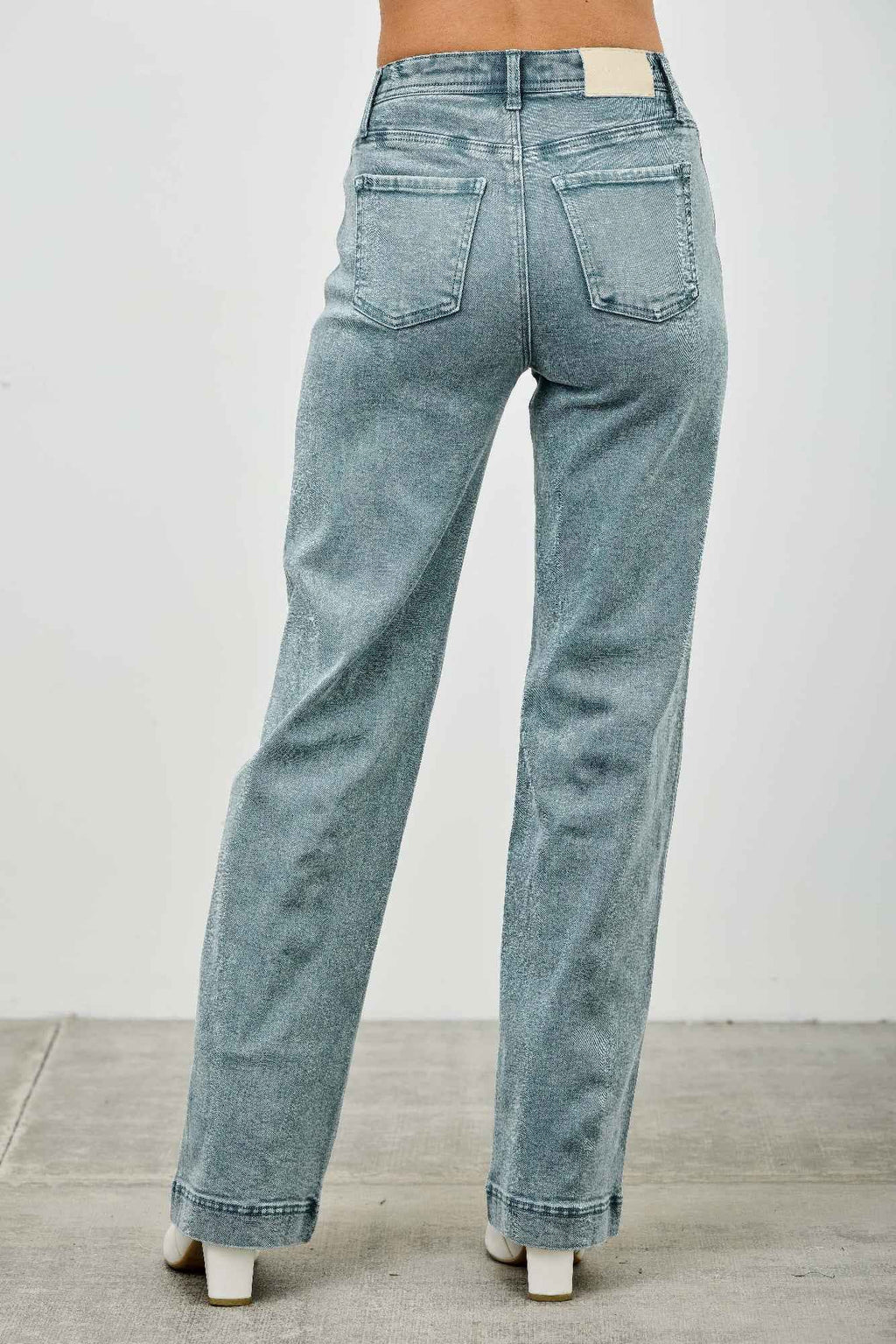 High Rise Slim Wide Straight