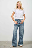 High Rise Double Pocket Wide Leg