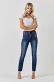 High Rise Ankle Skinny With Button Fly