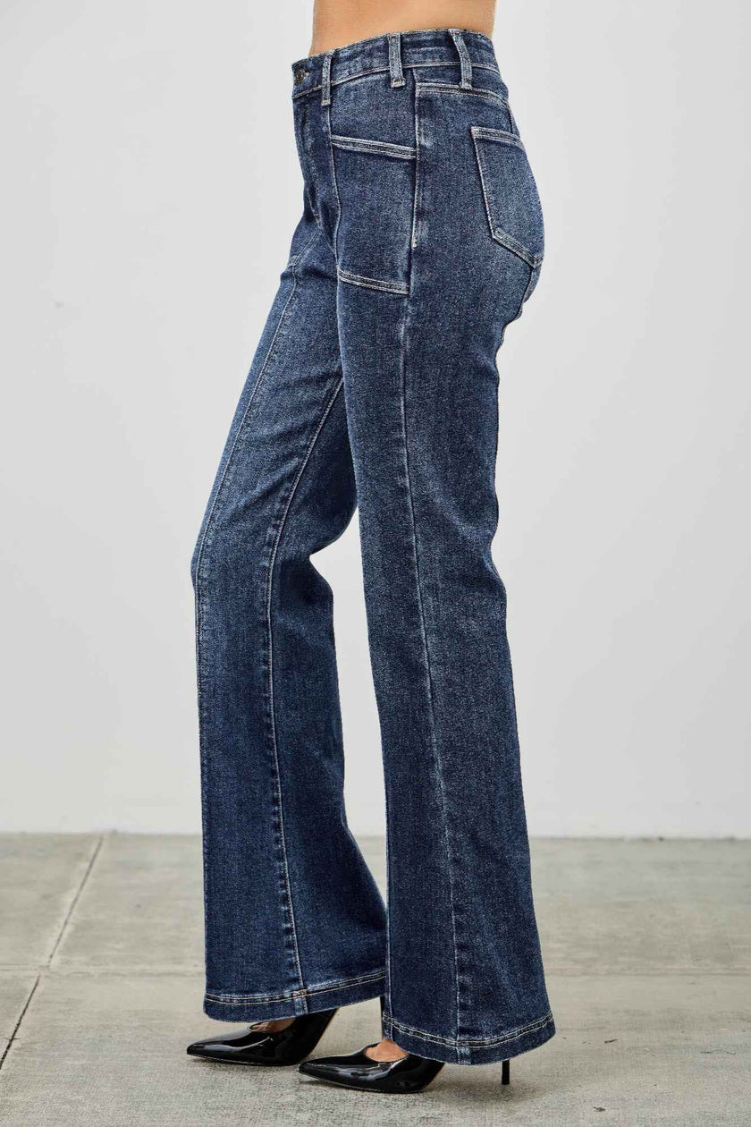 High Rise Boot Cut With Seam Detail