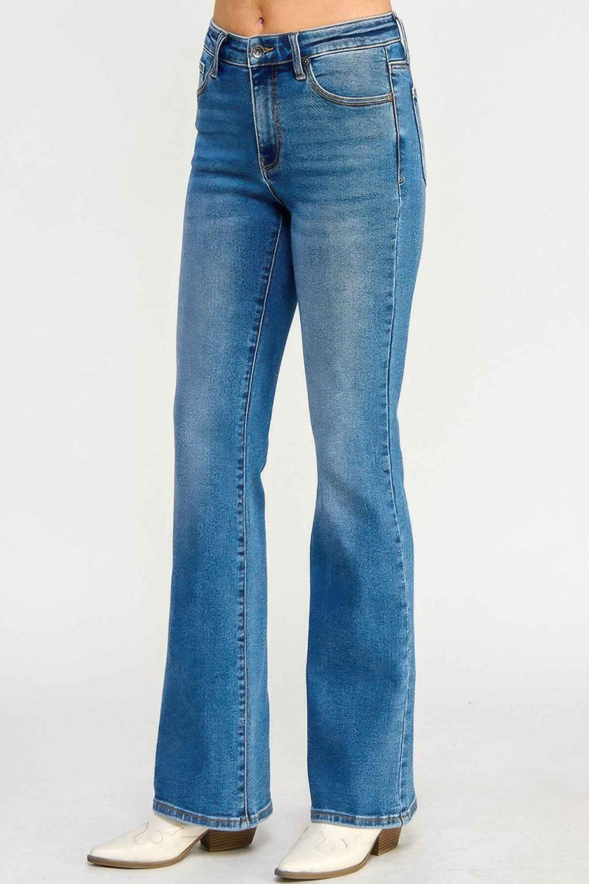 Tummy Control Mid Rise Skinny Bootcut