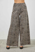 Leopard Super High Rise Wide Leg With Stretch
