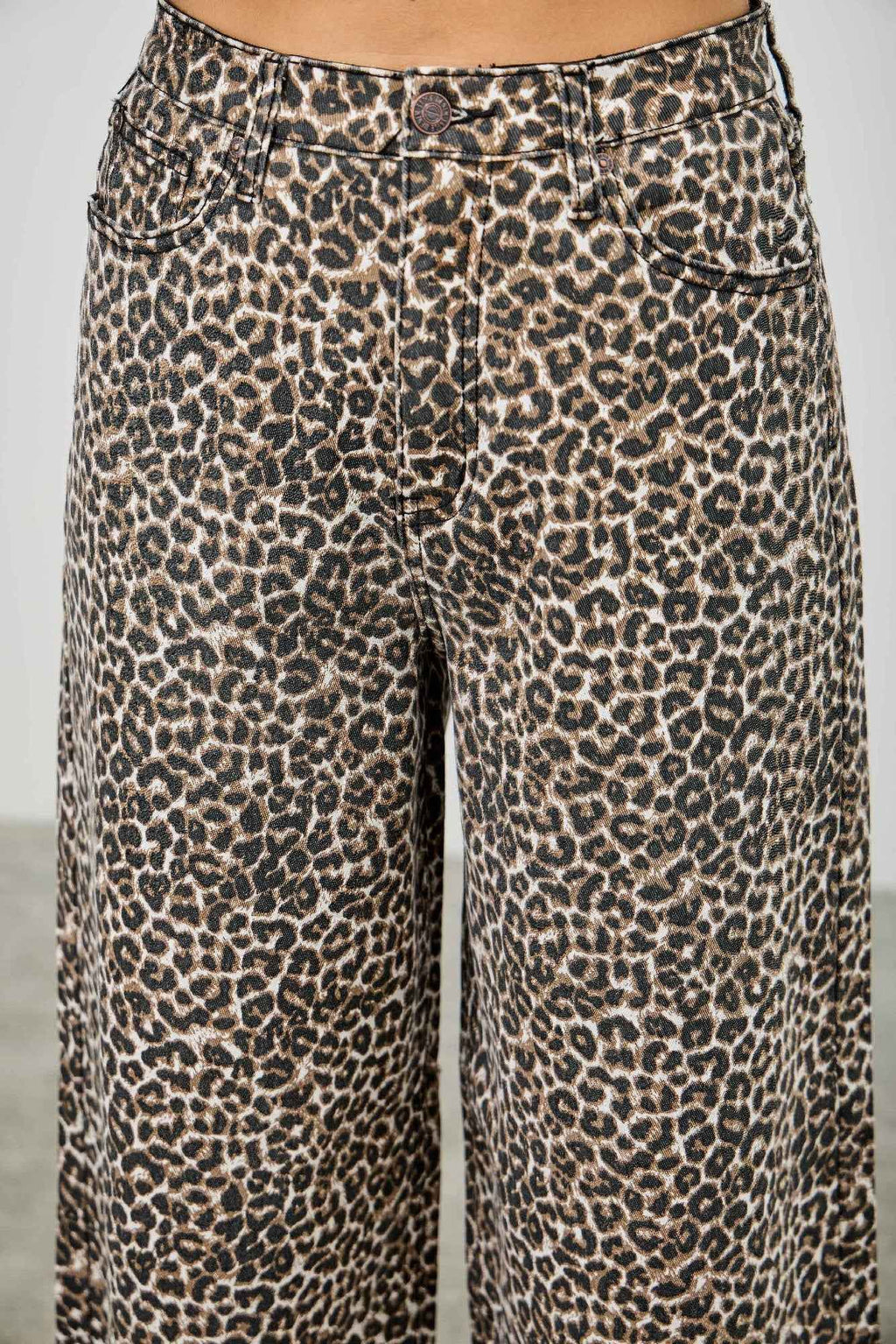Leopard Super High Rise Wide Leg With Stretch