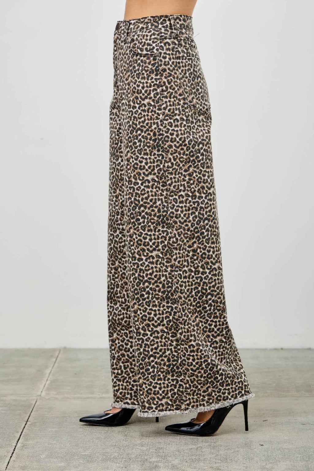 Leopard Super High Rise Wide Leg With Stretch